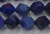 CDU339 15.5 inches 12mm faceted nuggets blue dumortierite beads