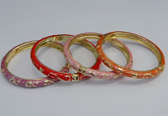 CEB101 6mm width gold plated alloy with enamel bangles wholesale