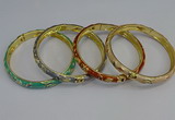 CEB104 7mm width gold plated alloy with enamel bangles wholesale