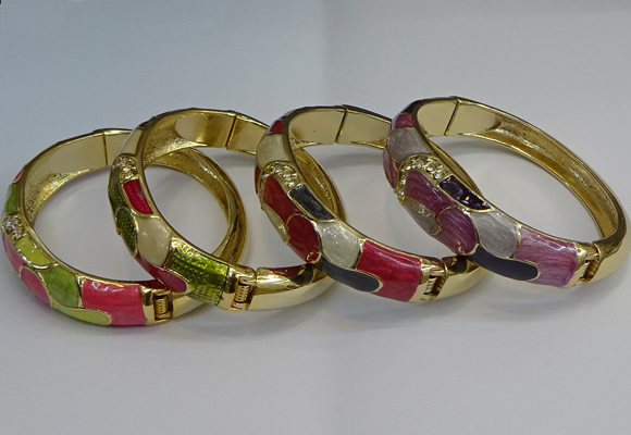 CEB120 16mm width gold plated alloy with enamel bangles wholesale