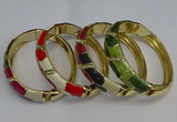 CEB122 16mm width gold plated alloy with enamel bangles wholesale