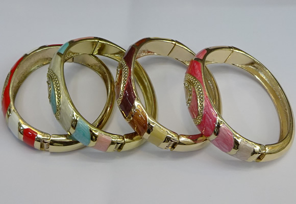 CEB123 16mm width gold plated alloy with enamel bangles wholesale