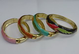 CEB128 16mm width gold plated alloy with enamel bangles wholesale