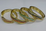 CEB130 17mm width gold plated alloy with enamel bangles wholesale