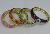 CEB131 16mm width gold plated alloy with enamel bangles wholesale