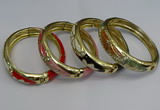 CEB132 16mm width gold plated alloy with enamel bangles wholesale