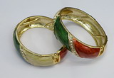 CEB135 18mm width gold plated alloy with enamel bangles wholesale