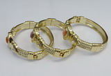 CEB137 22mm width gold plated alloy with enamel bangles wholesale