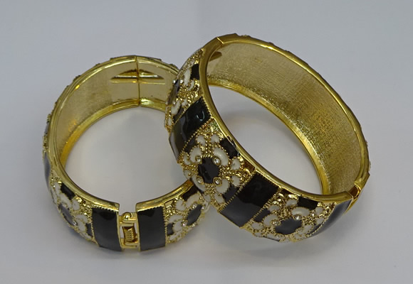 CEB140 24mm width gold plated alloy with enamel bangles wholesale