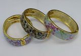 CEB141 20mm width gold plated alloy with enamel bangles wholesale