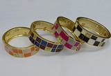 CEB142 20mm width gold plated alloy with enamel bangles wholesale