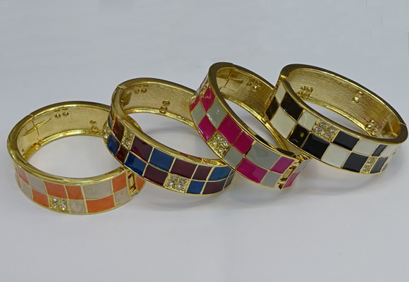 CEB142 20mm width gold plated alloy with enamel bangles wholesale