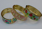 CEB146 19mm width gold plated alloy with enamel bangles wholesale