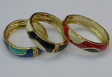 CEB148 15mm width gold plated alloy with enamel bangles wholesale