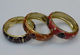 CEB161 18mm width gold plated alloy with enamel bangles wholesale