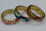 CEB162 20mm width gold plated alloy with enamel bangles wholesale