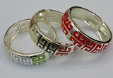 CEB163 20mm width gold plated alloy with enamel bangles wholesale