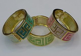 CEB165 23mm width gold plated alloy with enamel bangles wholesale