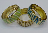 CEB167 20mm width gold plated alloy with enamel bangles wholesale