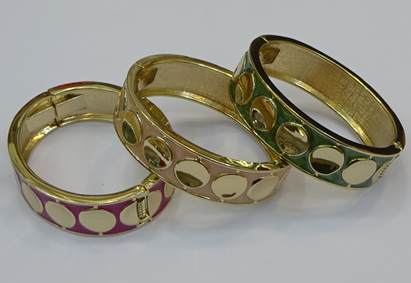 CEB175 18mm width gold plated alloy with enamel bangles wholesale