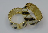 CEB176 25mm width gold plated alloy with enamel bangles wholesale