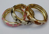 CEB179 17mm width gold plated alloy with enamel bangles wholesale