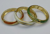 CEB181 13mm width gold plated alloy with enamel bangles wholesale