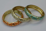 CEB184 15mm width gold plated alloy with enamel bangles wholesale