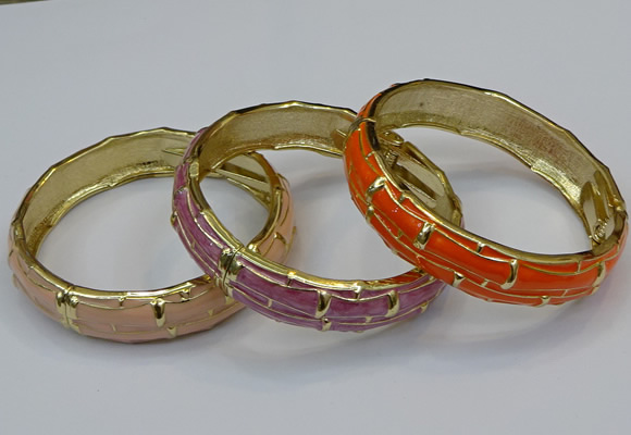 CEB185 14mm width gold plated alloy with enamel bangles wholesale