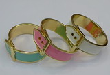 CEB188 27mm width gold plated alloy with enamel bangles wholesale