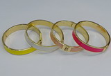 CEB66 9mm width gold plated alloy with enamel bangles wholesale