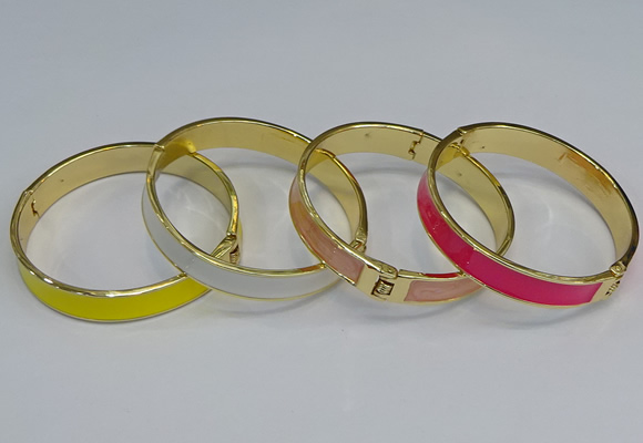 CEB66 9mm width gold plated alloy with enamel bangles wholesale