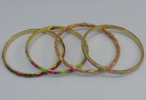 CEB76 5mm width gold plated alloy with enamel bangles wholesale