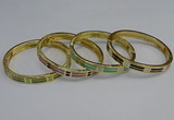 CEB84 8mm width gold plated alloy with enamel bangles wholesale