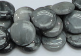 CEE14 15.5 inches 18mm flat round eagle eye jasper beads wholesale