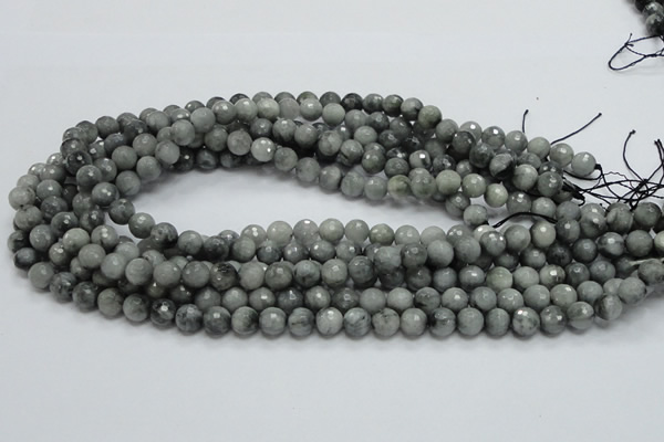 CEE20 15.5 inches 8mm faceted round eagle eye jasper beads wholesale