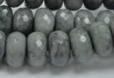 CEE26 15.5 inches 10*18mm faceted rondelle eagle eye jasper beads