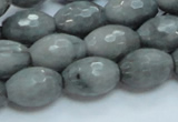 CEE29 15.5 inches 13*18mm faceted rice eagle eye jasper beads