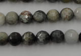 CEE353 15.5 inches 10mm faceted round eagle eye jasper beads