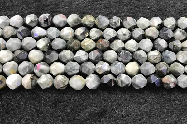 CEE532 15.5 inches 10mm faceted nuggets eagle eye jasper beads