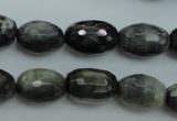 CEE71 15.5 inches 8*12mm faceted rice eagle eye jasper beads