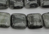 CEE78 15.5 inches 18*18mm square eagle eye jasper beads