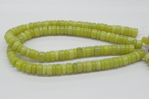 CEJ02 15.5 inches 5*14 & 8*14mm rondelle lemon jade beads wholesale