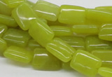 CEJ03 15.5 inches 10*14mm rectangle lemon jade beads wholesale