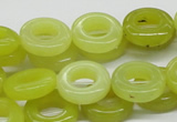 CEJ08 15.5 inches 8*16mm donut lemon jade beads wholesale