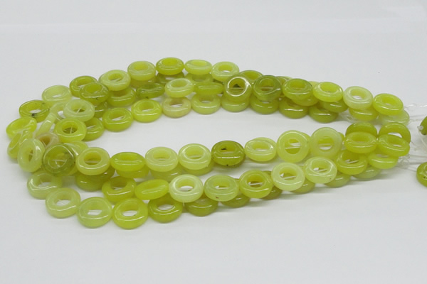 CEJ08 15.5 inches 8*16mm donut lemon jade beads wholesale