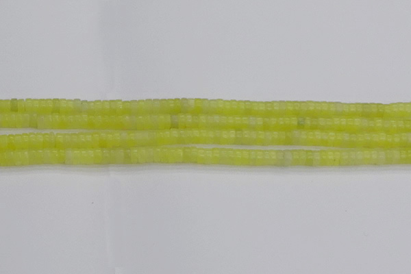 CEJ219 15.5 inches 2*4mm heishi lemon jade beads wholesale