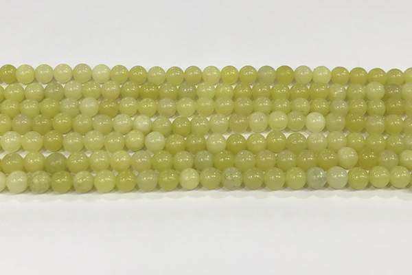 CEJ351 15.5 inches 6mm round lemon jade beads wholesale