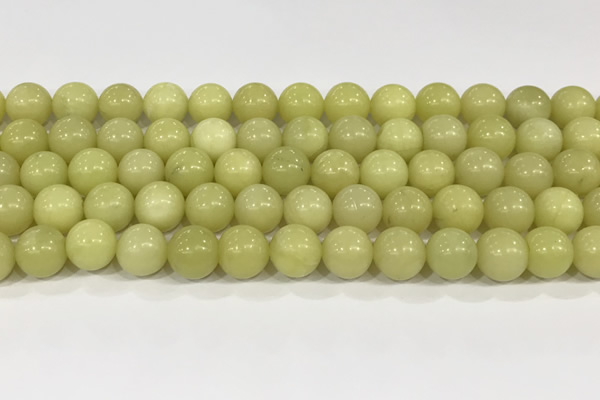 CEJ354 15.5 inches 12mm round lemon jade beads wholesale