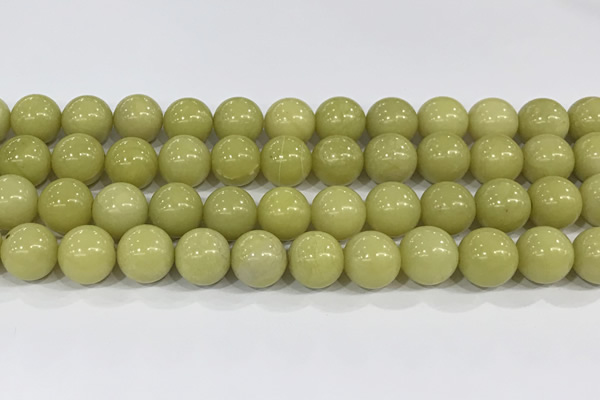 CEJ355 15.5 inches 14mm round lemon jade beads wholesale